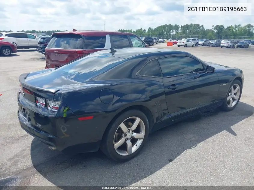 2011 Chevrolet Camaro 1Lt VIN: 2G1FB1ED1B9195663 Lot: 42645190