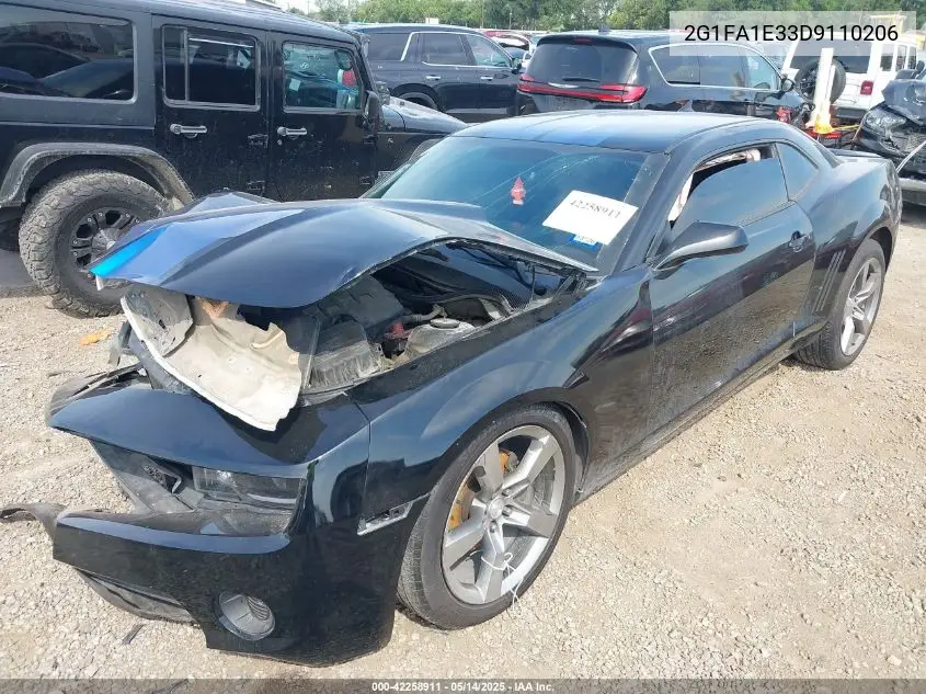 2013 Chevrolet Camaro 2Ls VIN: 2G1FA1E33D9110206 Lot: 42258911