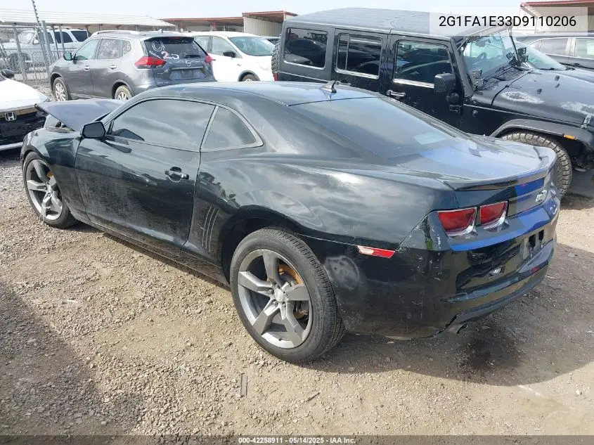 2013 Chevrolet Camaro 2Ls VIN: 2G1FA1E33D9110206 Lot: 42258911