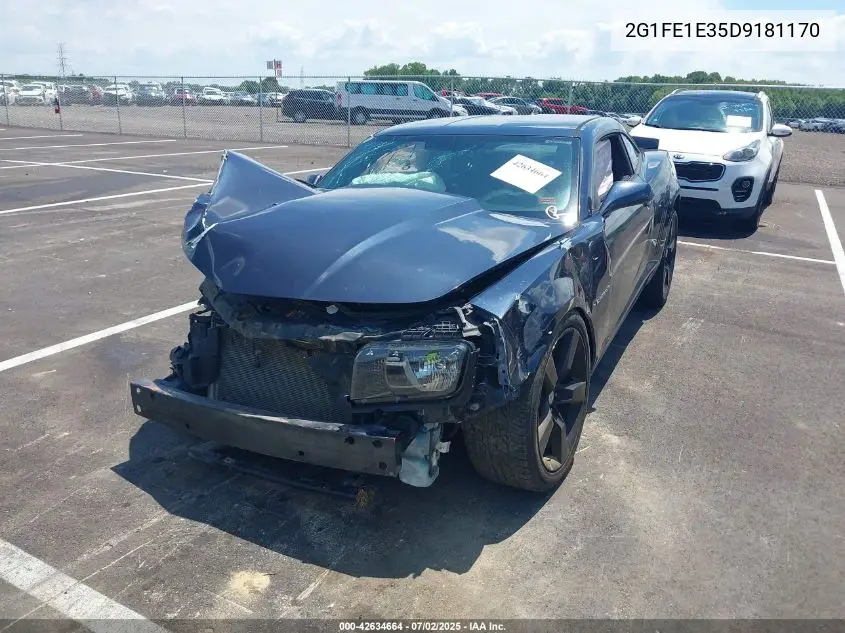 2013 Chevrolet Camaro 1Ls VIN: 2G1FE1E35D9181170 Lot: 42634664