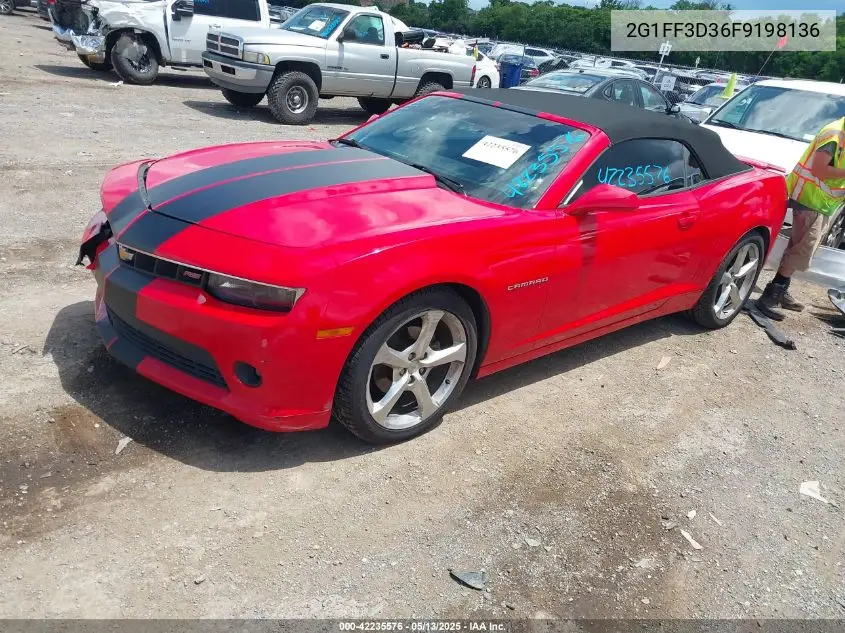 2015 Chevrolet Camaro 2Lt VIN: 2G1FF3D36F9198136 Lot: 42235576