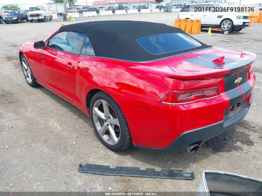 2015 Chevrolet Camaro 2Lt VIN: 2G1FF3D36F9198136 Lot: 42235576