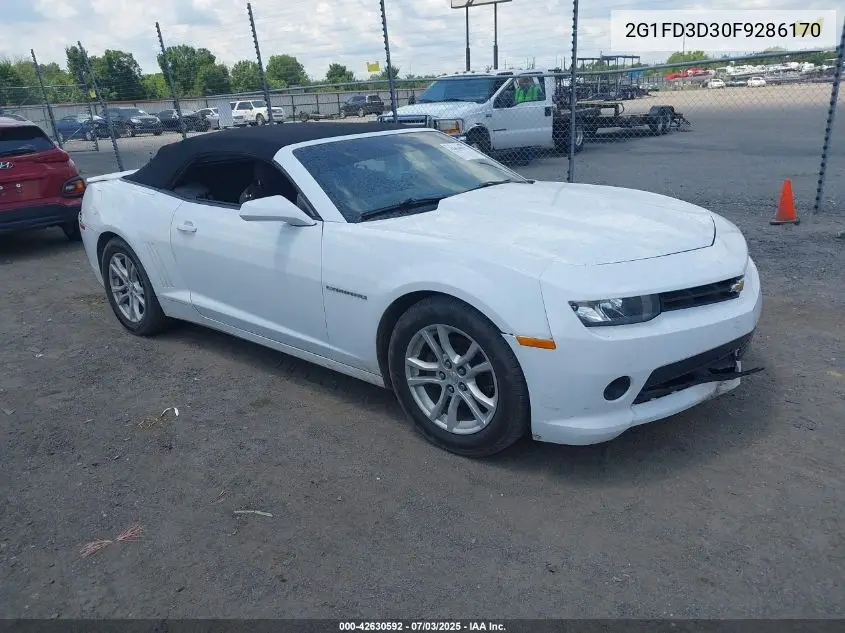 2015 Chevrolet Camaro 1Lt VIN: 2G1FD3D30F9286170 Lot: 42630592