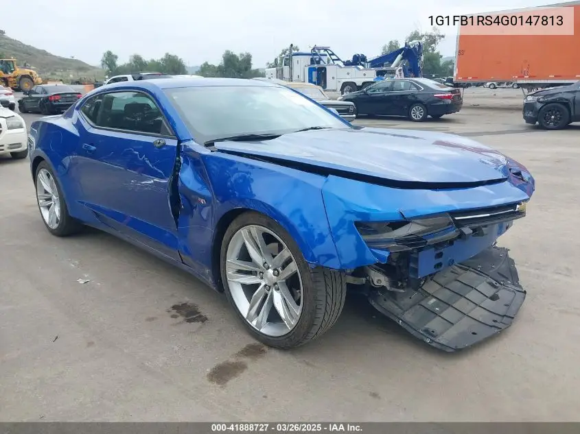 2016 Chevrolet Camaro 1Lt VIN: 1G1FB1RS4G0147813 Lot: 41888727