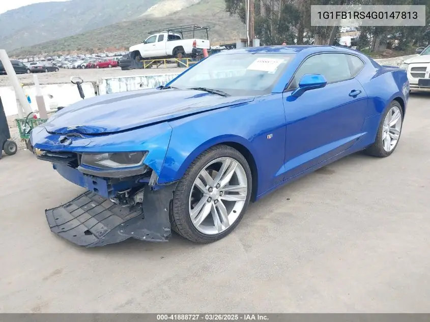 2016 Chevrolet Camaro 1Lt VIN: 1G1FB1RS4G0147813 Lot: 41888727