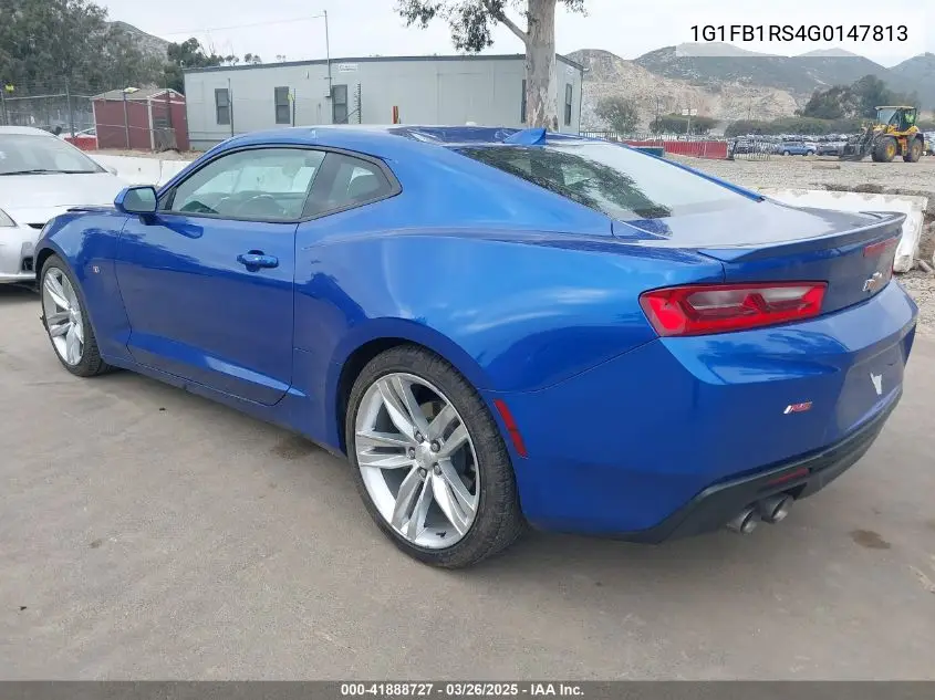 2016 Chevrolet Camaro 1Lt VIN: 1G1FB1RS4G0147813 Lot: 41888727