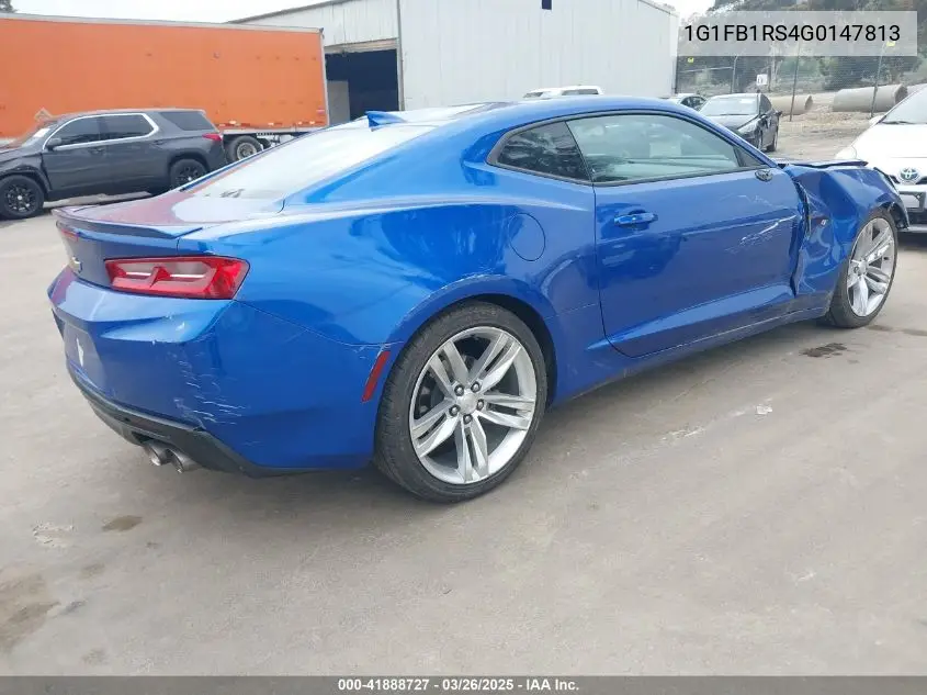 2016 Chevrolet Camaro 1Lt VIN: 1G1FB1RS4G0147813 Lot: 41888727