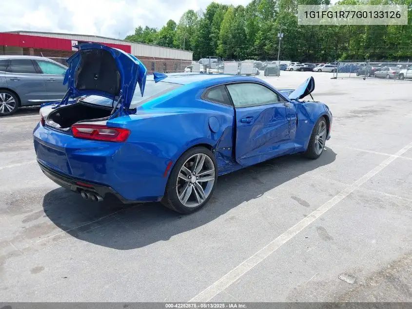 2016 Chevrolet Camaro 2Ss VIN: 1G1FG1R77G0133126 Lot: 42252878