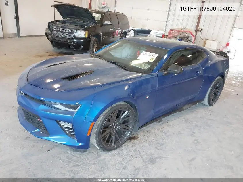 2018 Chevrolet Camaro 1Ss VIN: 1G1FF1R78J0104020 Lot: 42652116