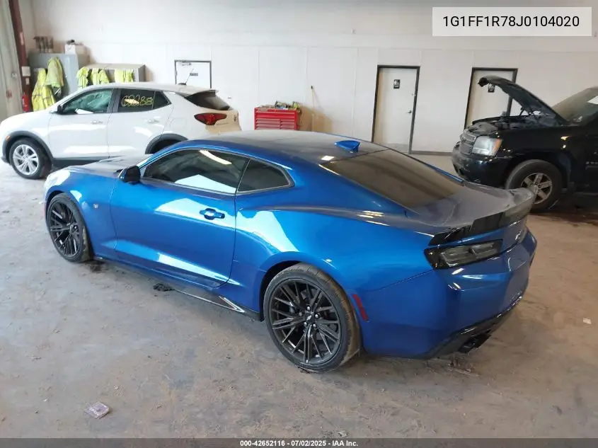 2018 Chevrolet Camaro 1Ss VIN: 1G1FF1R78J0104020 Lot: 42652116