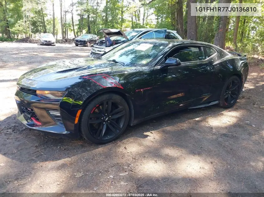 2018 Chevrolet Camaro 2Ss VIN: 1G1FH1R77J0136810 Lot: 42663273
