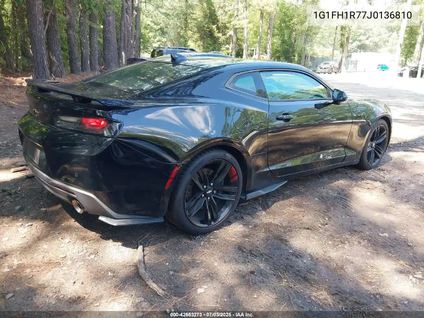 2018 Chevrolet Camaro 2Ss VIN: 1G1FH1R77J0136810 Lot: 42663273