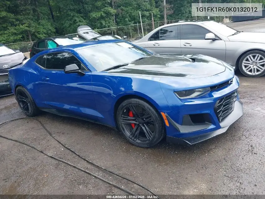 2019 Chevrolet Camaro Zl1 VIN: 1G1FK1R60K0132012 Lot: 42638226