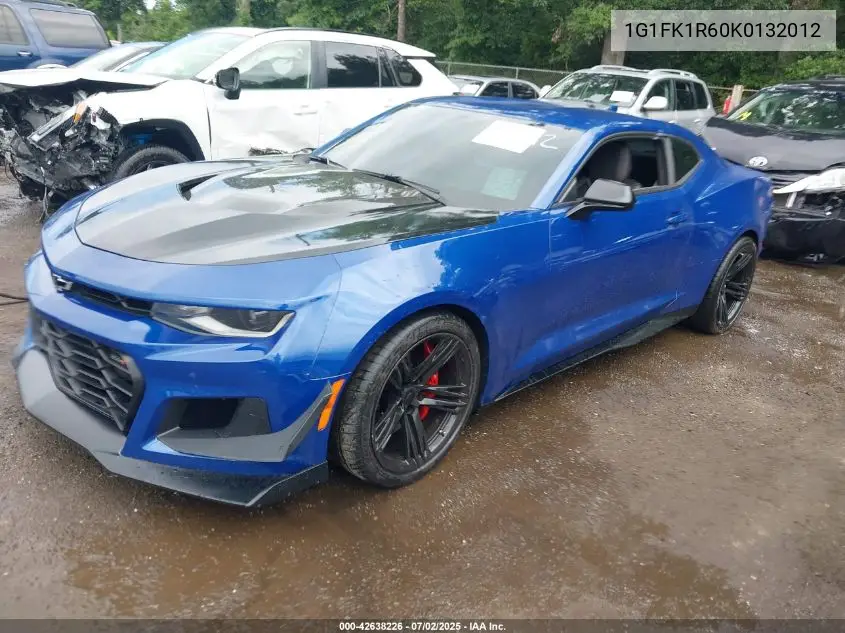 2019 Chevrolet Camaro Zl1 VIN: 1G1FK1R60K0132012 Lot: 42638226