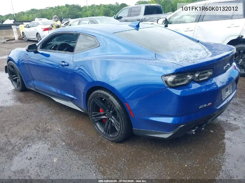 2019 Chevrolet Camaro Zl1 VIN: 1G1FK1R60K0132012 Lot: 42638226