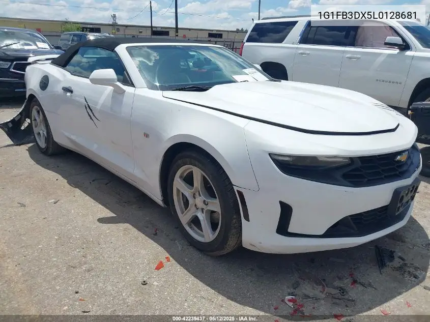 2020 Chevrolet Camaro Rwd 1Lt VIN: 1G1FB3DX5L0128681 Lot: 42239437