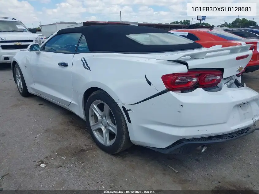 2020 Chevrolet Camaro Rwd 1Lt VIN: 1G1FB3DX5L0128681 Lot: 42239437