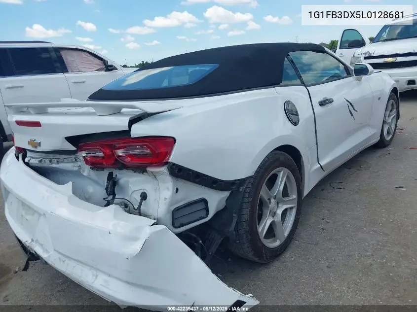 2020 Chevrolet Camaro Rwd 1Lt VIN: 1G1FB3DX5L0128681 Lot: 42239437