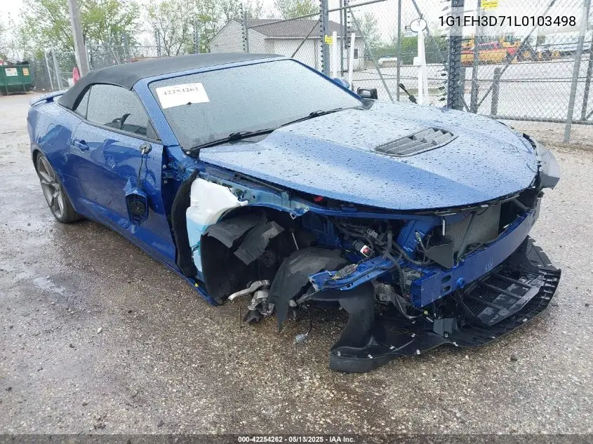 2020 Chevrolet Camaro Rwd 2Ss VIN: 1G1FH3D71L0103498 Lot: 42254262