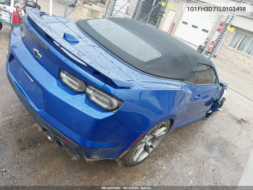 2020 Chevrolet Camaro Rwd 2Ss VIN: 1G1FH3D71L0103498 Lot: 42254262