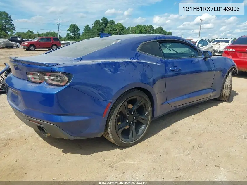 2020 Chevrolet Camaro Rwd 1Lt VIN: 1G1FB1RX7L0143003 Lot: 42512521