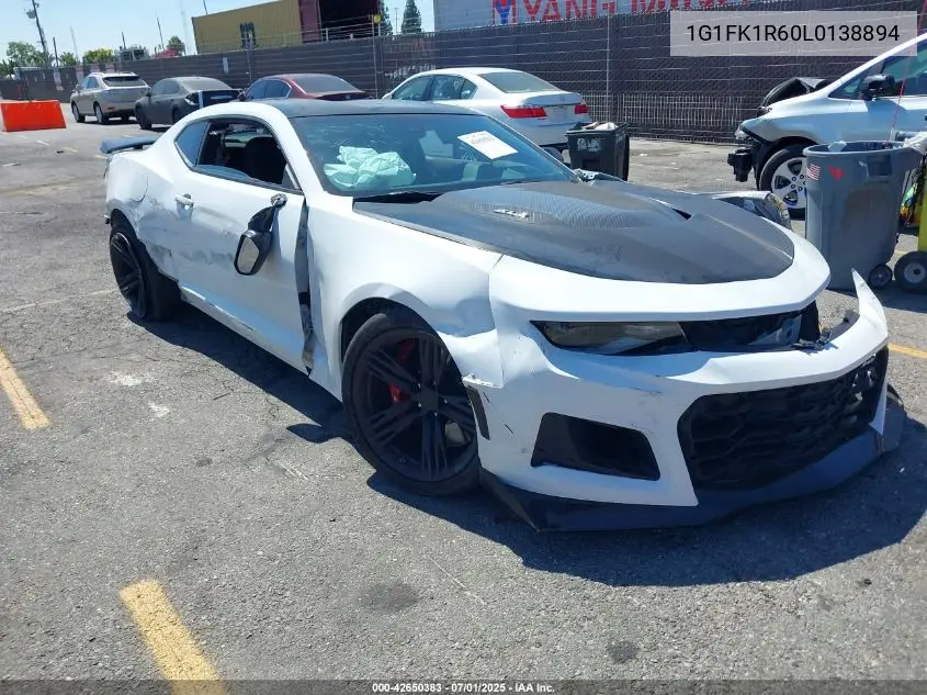 2020 Chevrolet Camaro Rwd Zl1 VIN: 1G1FK1R60L0138894 Lot: 42650383