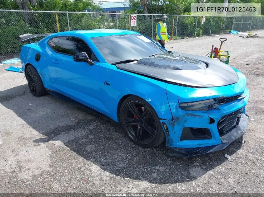 2020 Chevrolet Camaro Rwd Lt1 VIN: 1G1FF1R70L0125463 Lot: 42652048