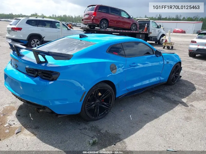 2020 Chevrolet Camaro Rwd Lt1 VIN: 1G1FF1R70L0125463 Lot: 42652048