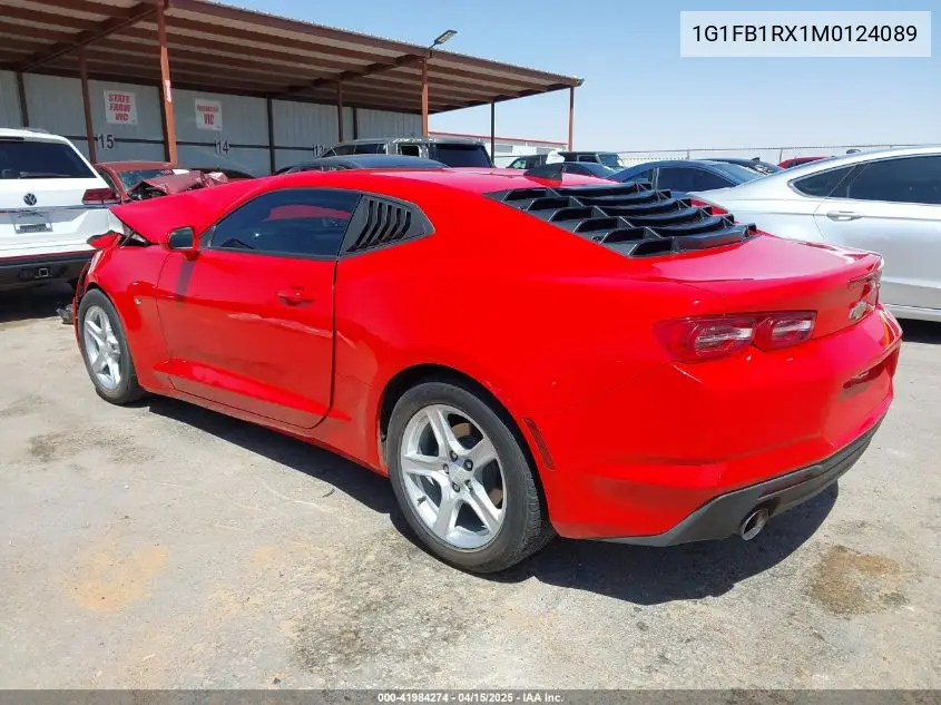 2021 Chevrolet Camaro Rwd 1Lt VIN: 1G1FB1RX1M0124089 Lot: 41984274