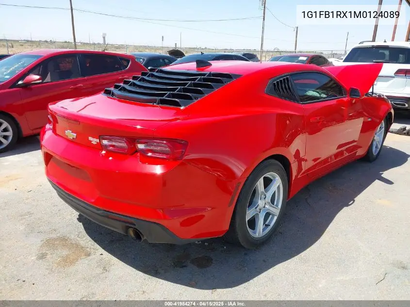 2021 Chevrolet Camaro Rwd 1Lt VIN: 1G1FB1RX1M0124089 Lot: 41984274