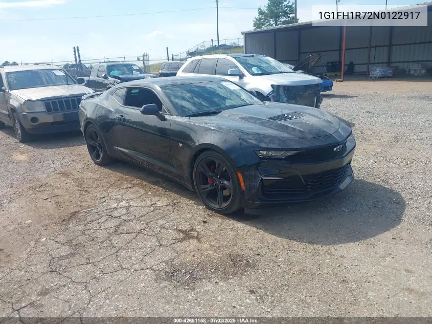 2022 Chevrolet Camaro Rwd 2Ss VIN: 1G1FH1R72N0122917 Lot: 42651158