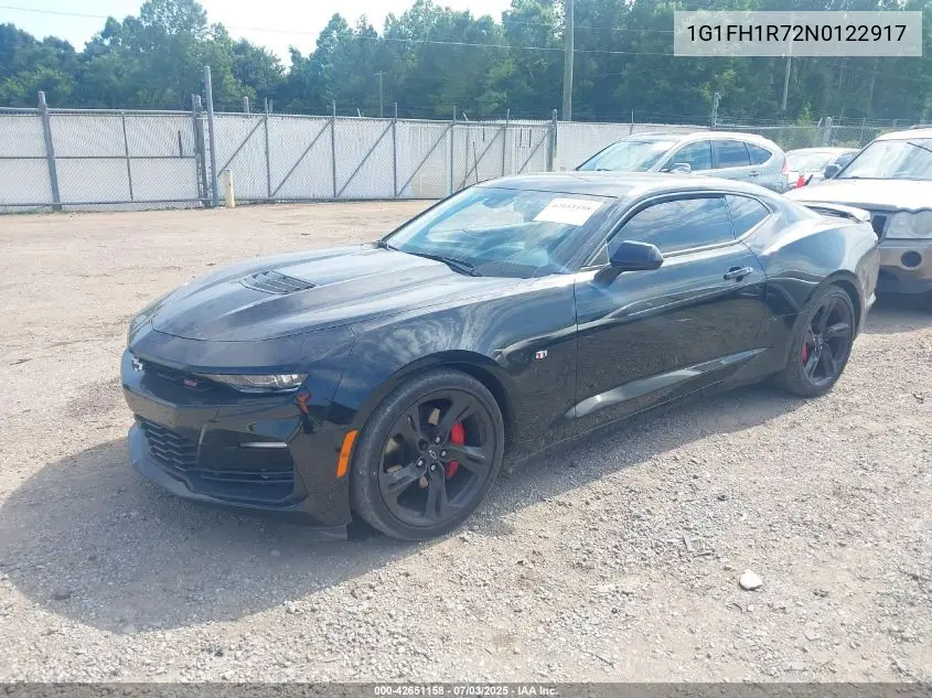2022 Chevrolet Camaro Rwd 2Ss VIN: 1G1FH1R72N0122917 Lot: 42651158