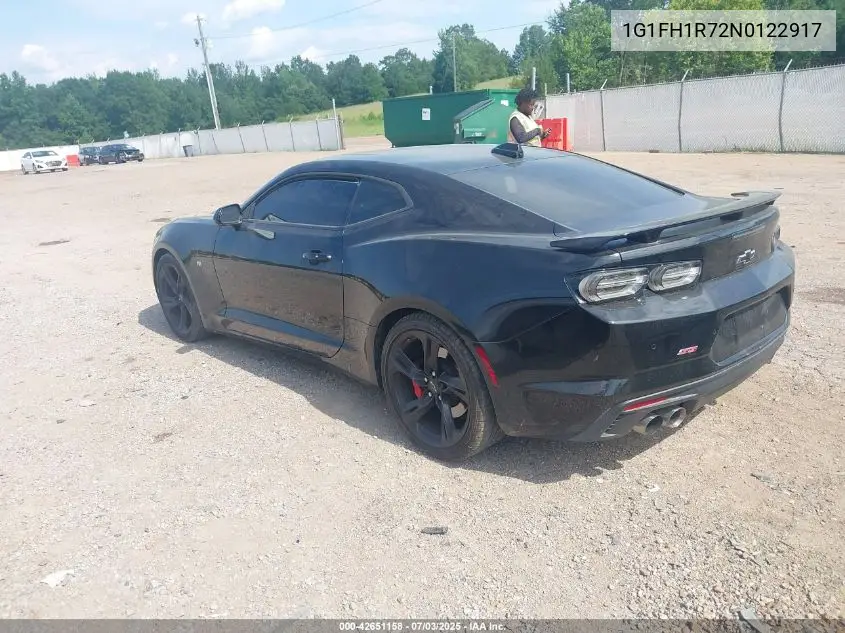 2022 Chevrolet Camaro Rwd 2Ss VIN: 1G1FH1R72N0122917 Lot: 42651158