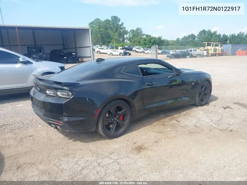 2022 Chevrolet Camaro Rwd 2Ss VIN: 1G1FH1R72N0122917 Lot: 42651158