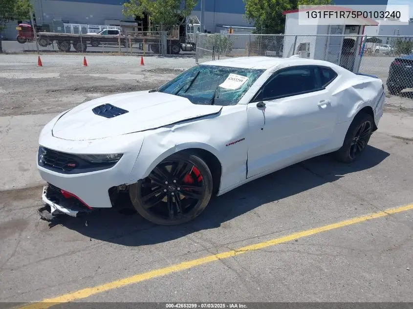 2023 Chevrolet Camaro Rwd Lt1 VIN: 1G1FF1R75P0103240 Lot: 42653299