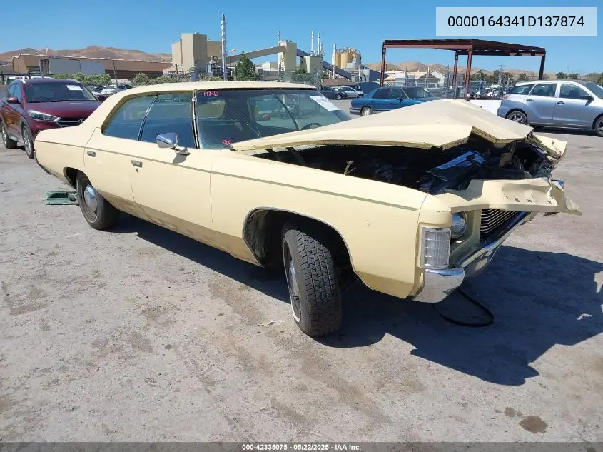 1971 Chevrolet Caprice VIN: 0000164341D137874 Lot: 42335075
