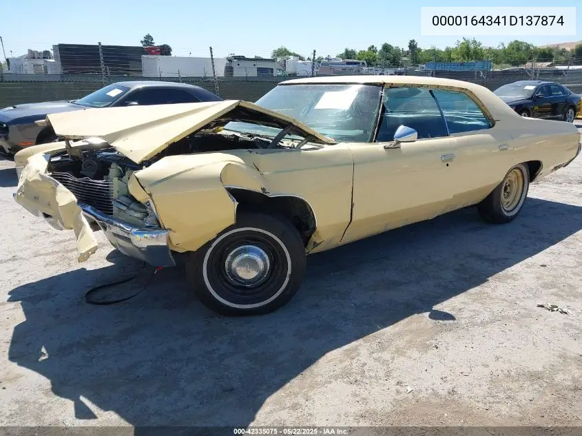 1971 Chevrolet Caprice VIN: 0000164341D137874 Lot: 42335075