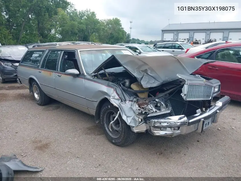 1986 Chevrolet Caprice Ls VIN: 1G1BN35Y3GX198075 Lot: 42616295