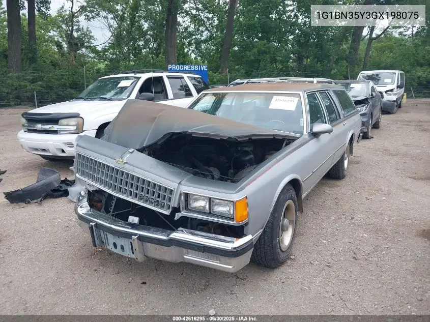 1986 Chevrolet Caprice Ls VIN: 1G1BN35Y3GX198075 Lot: 42616295