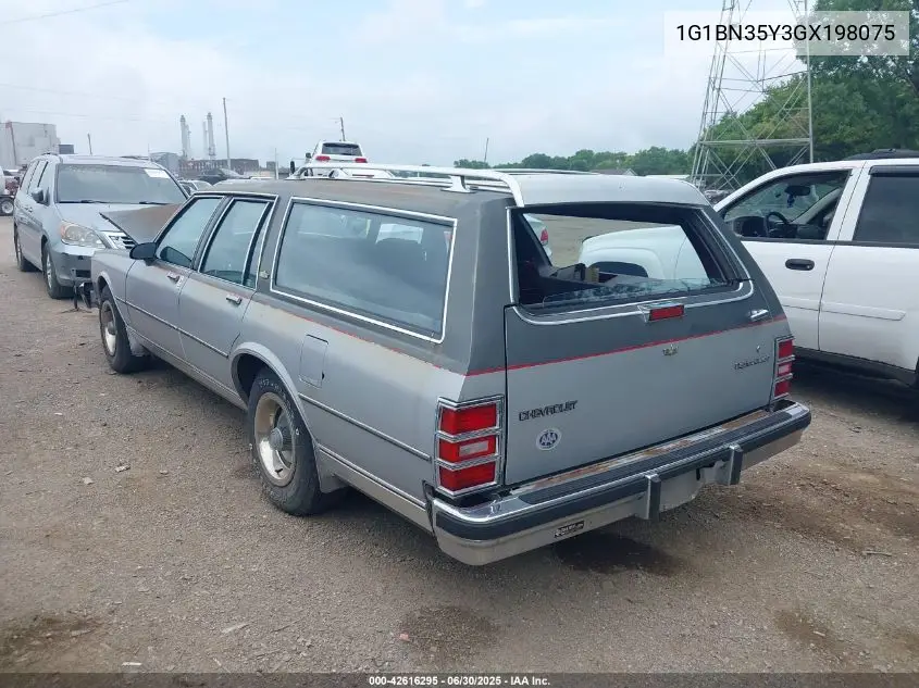 1986 Chevrolet Caprice Ls VIN: 1G1BN35Y3GX198075 Lot: 42616295