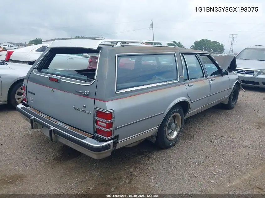 1986 Chevrolet Caprice Ls VIN: 1G1BN35Y3GX198075 Lot: 42616295