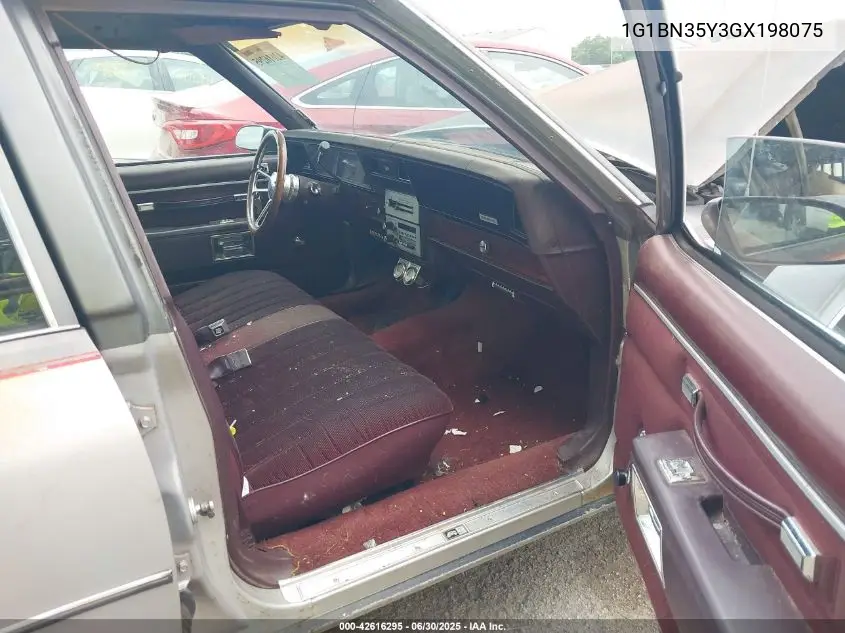 1986 Chevrolet Caprice Ls VIN: 1G1BN35Y3GX198075 Lot: 42616295
