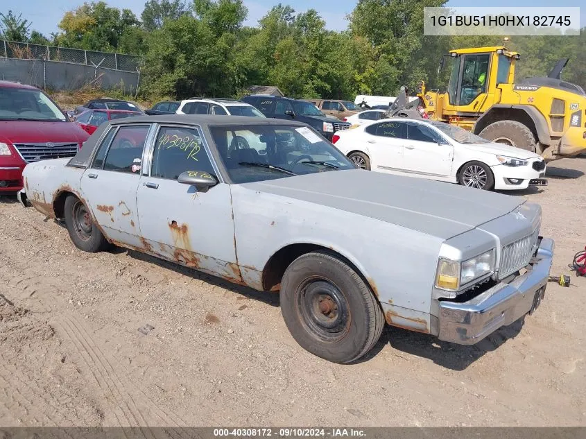 1987 Chevrolet Caprice Classic Brougham VIN: 1G1BU51H0HX182745 Lot: 40308172