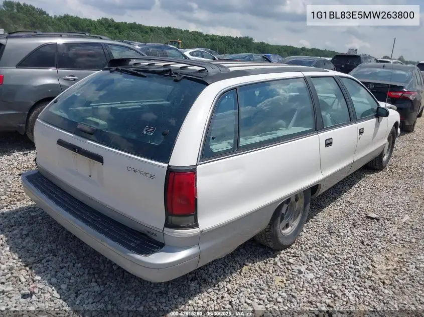 1991 Chevrolet Caprice VIN: 1G1BL83E5MW263800 Lot: 42615260
