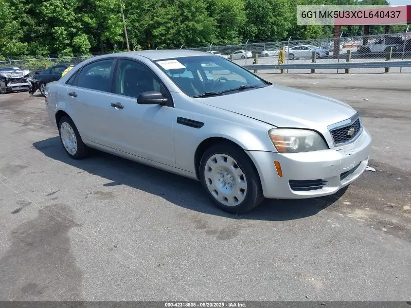 2012 Chevrolet Caprice Detective VIN: 6G1MK5U3XCL640437 Lot: 42318808
