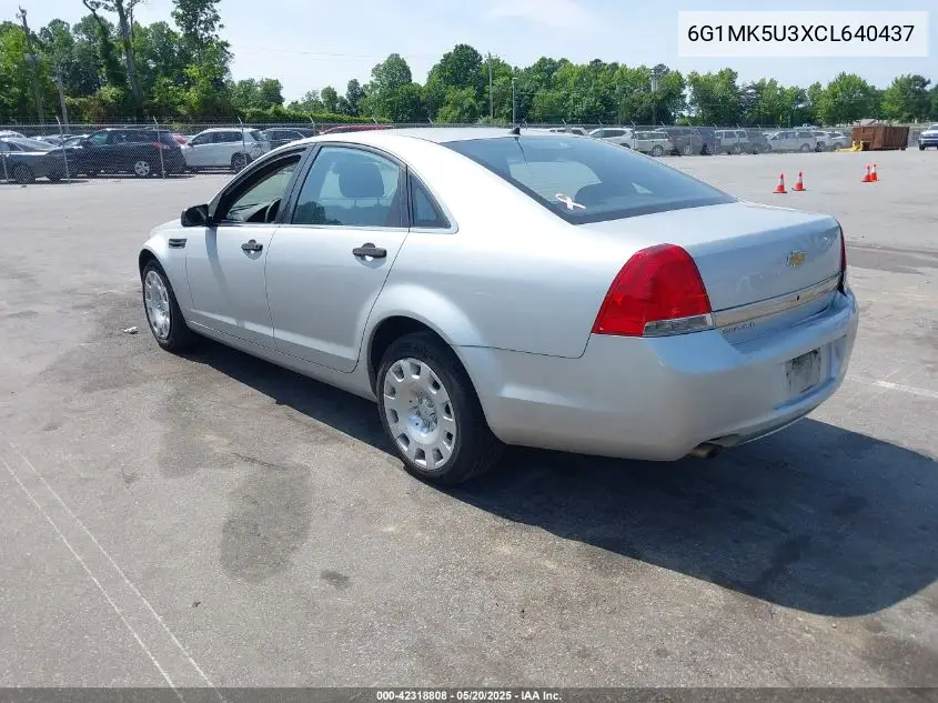 2012 Chevrolet Caprice Detective VIN: 6G1MK5U3XCL640437 Lot: 42318808