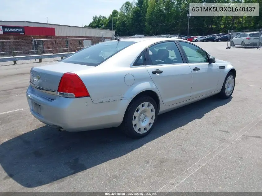 2012 Chevrolet Caprice Detective VIN: 6G1MK5U3XCL640437 Lot: 42318808
