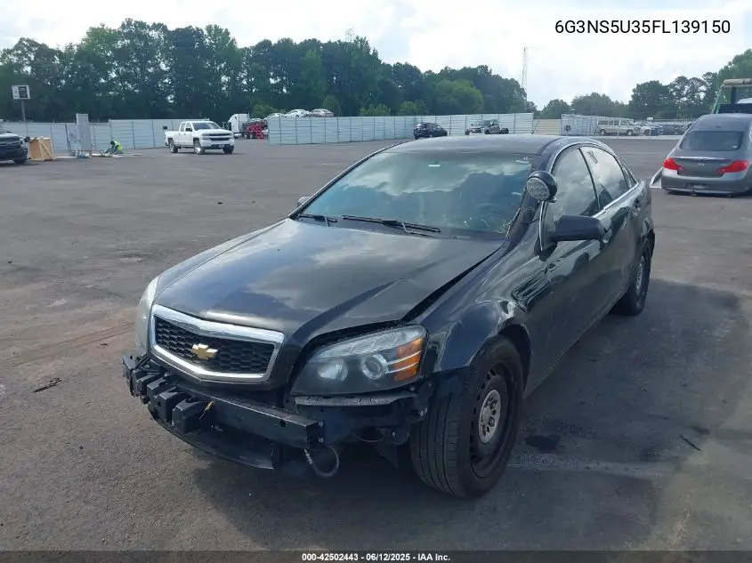 2015 Chevrolet Caprice Police VIN: 6G3NS5U35FL139150 Lot: 42502443