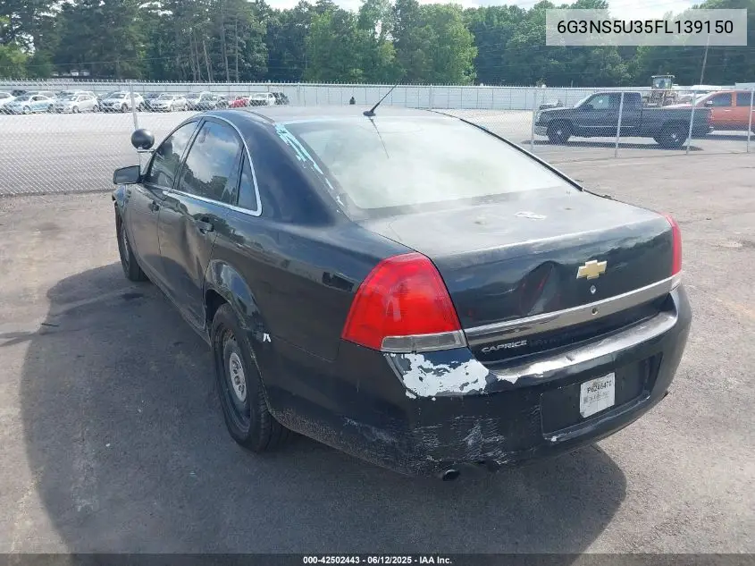 2015 Chevrolet Caprice Police VIN: 6G3NS5U35FL139150 Lot: 42502443