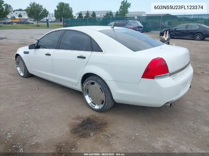 2015 Chevrolet Caprice Police VIN: 6G3NS5U23FL123374 Lot: 42578908